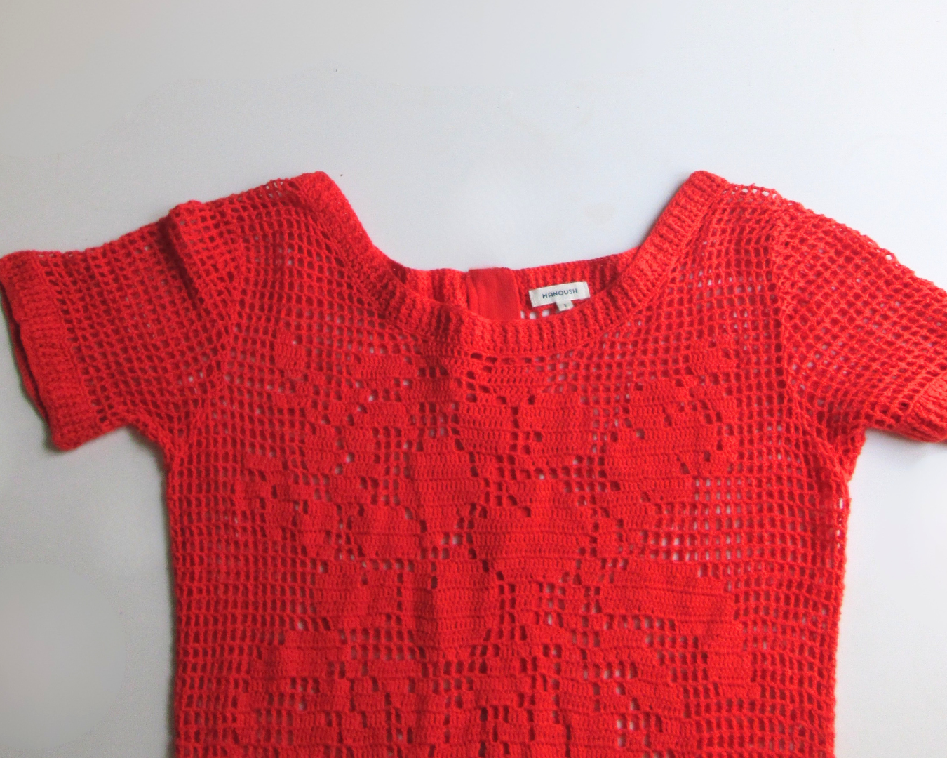 Manoush Kroşe Kırmızı Elbise