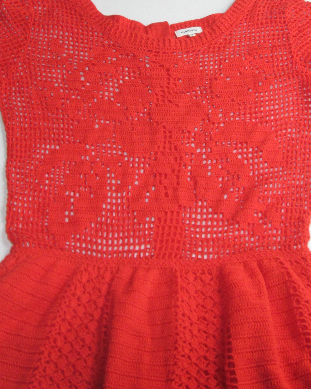 Manoush Kroşe Kırmızı Elbise