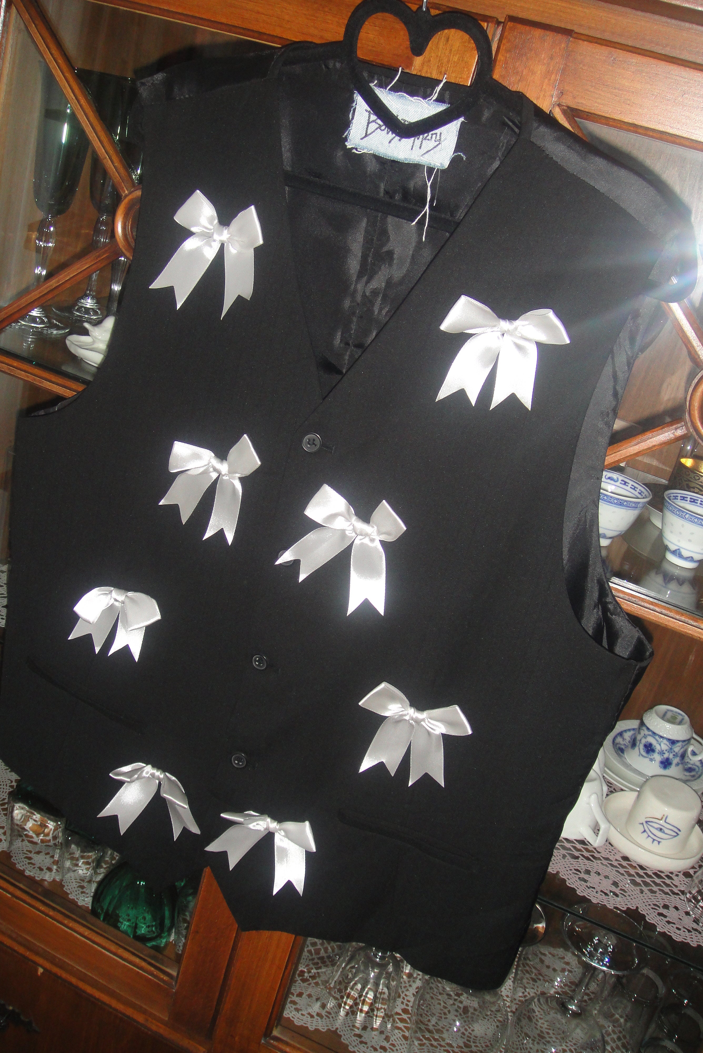 Kurdele Detaylı Vintage Yelek