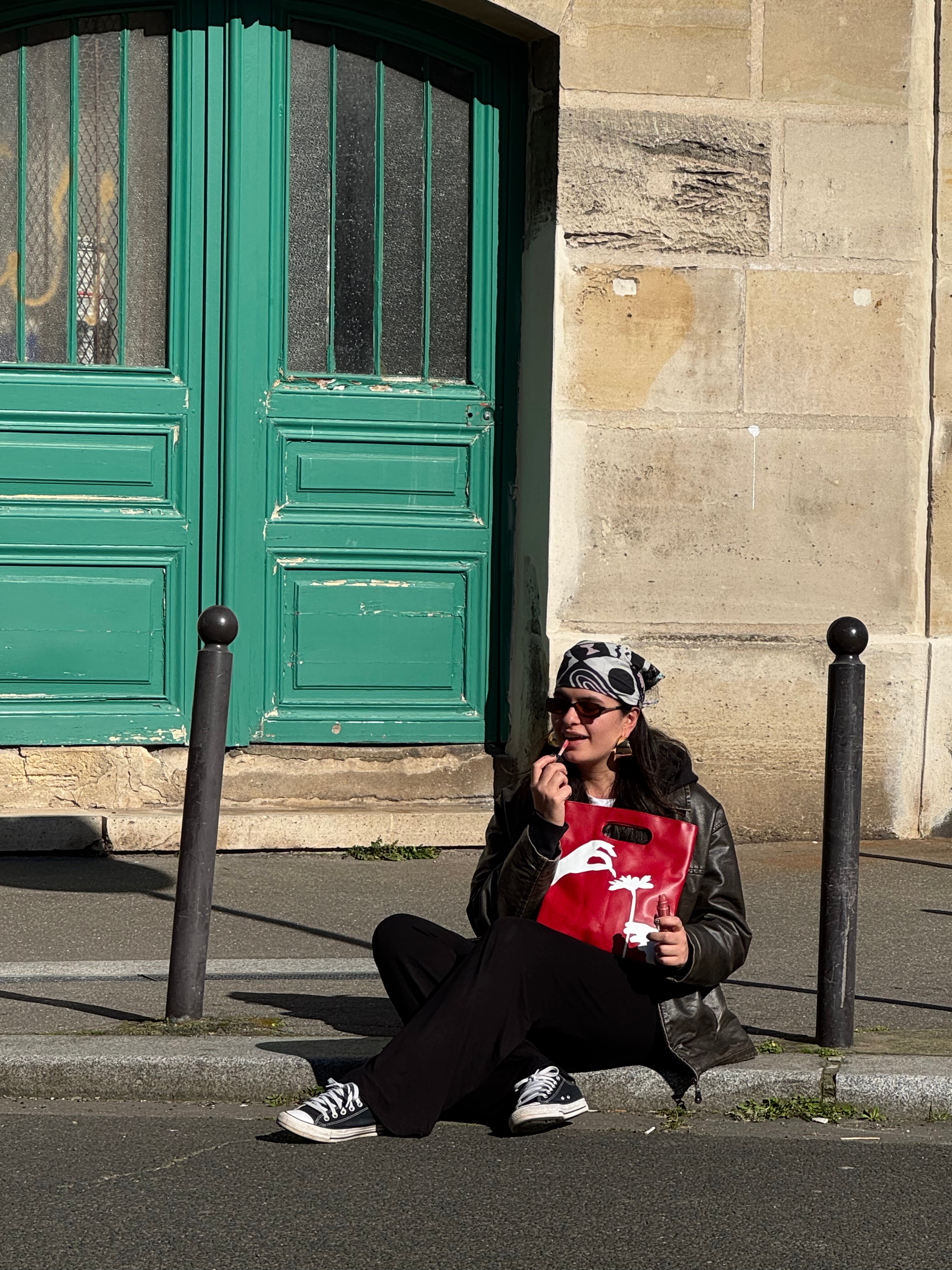 Kırmızı Faux Leather Çanta