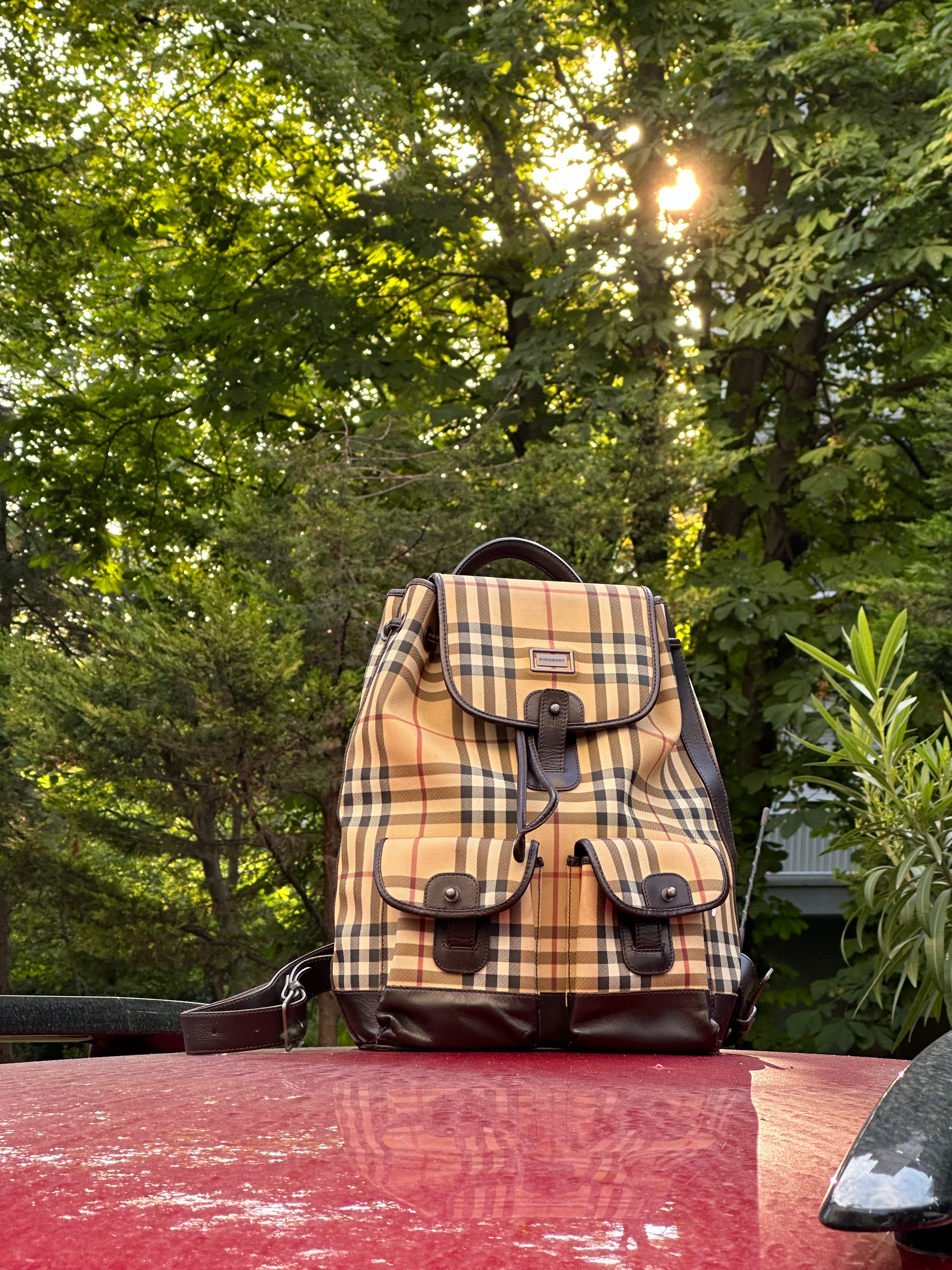 80’ler–90’lar Vintage Burberry Sırt Çantası