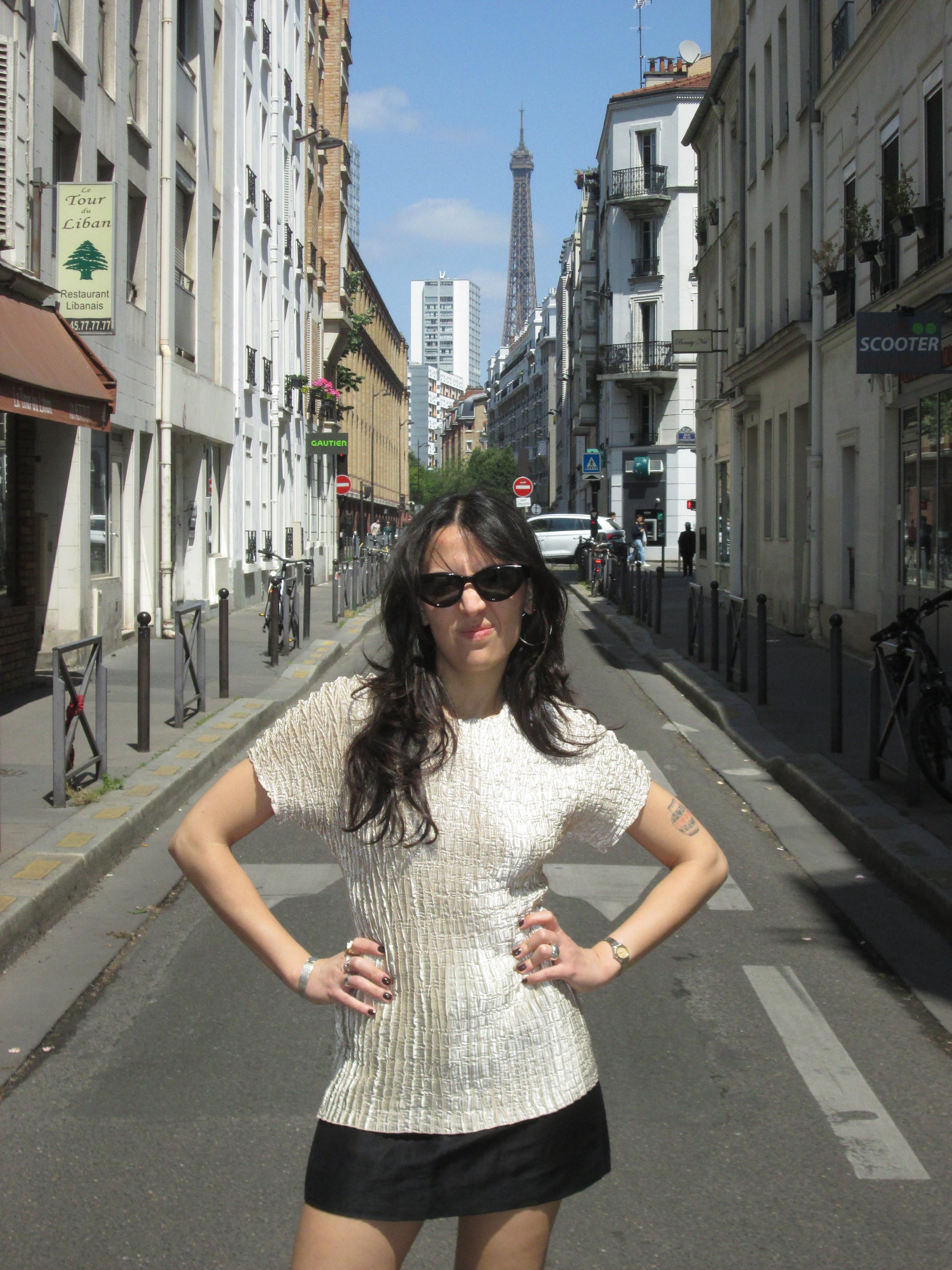 Pleated Bej Top