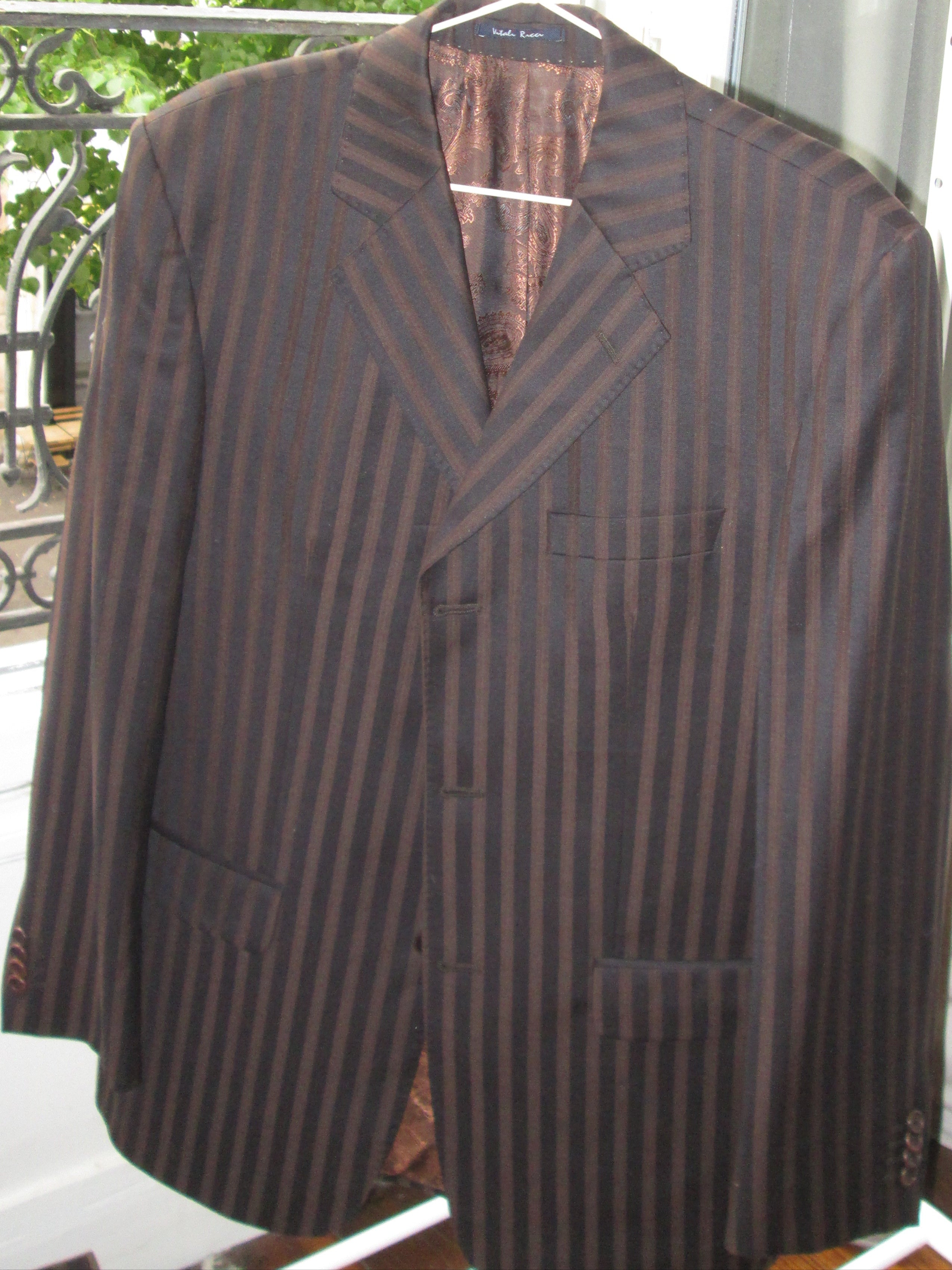 Kahverengi / Siyah Çizgili Vintage Takım