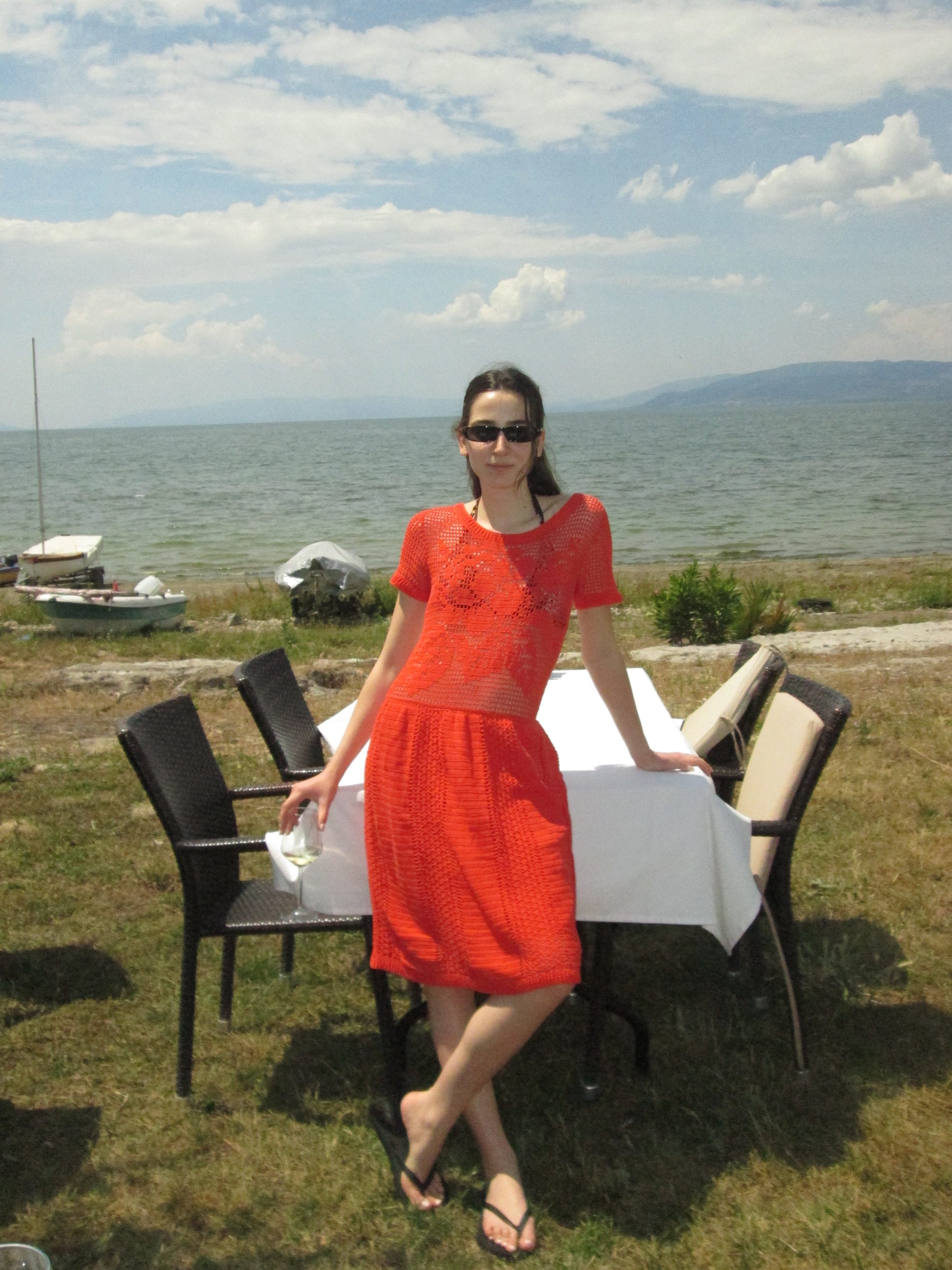 Manoush Kroşe Kırmızı Elbise