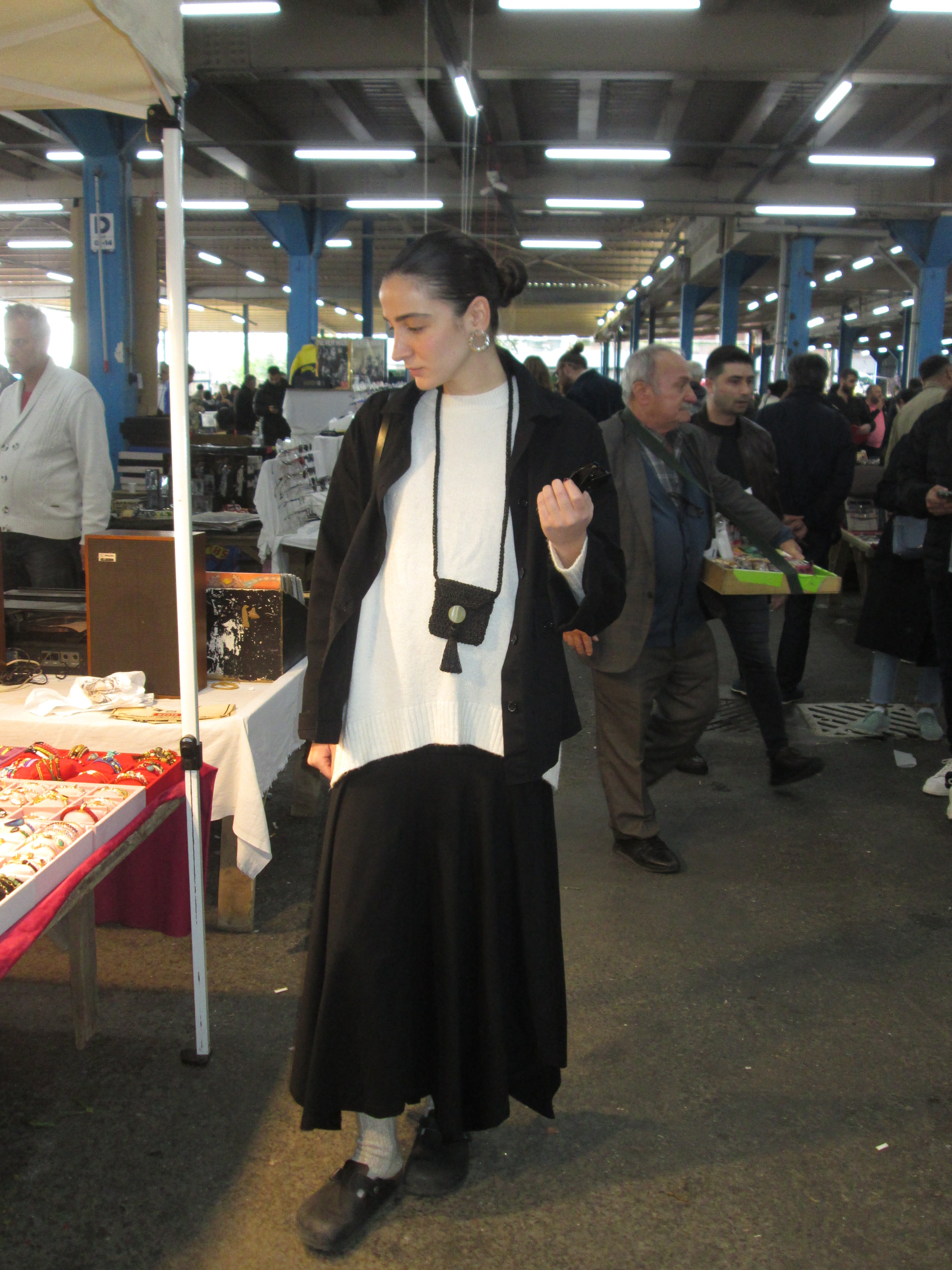 Square Tassel Pouch in Black