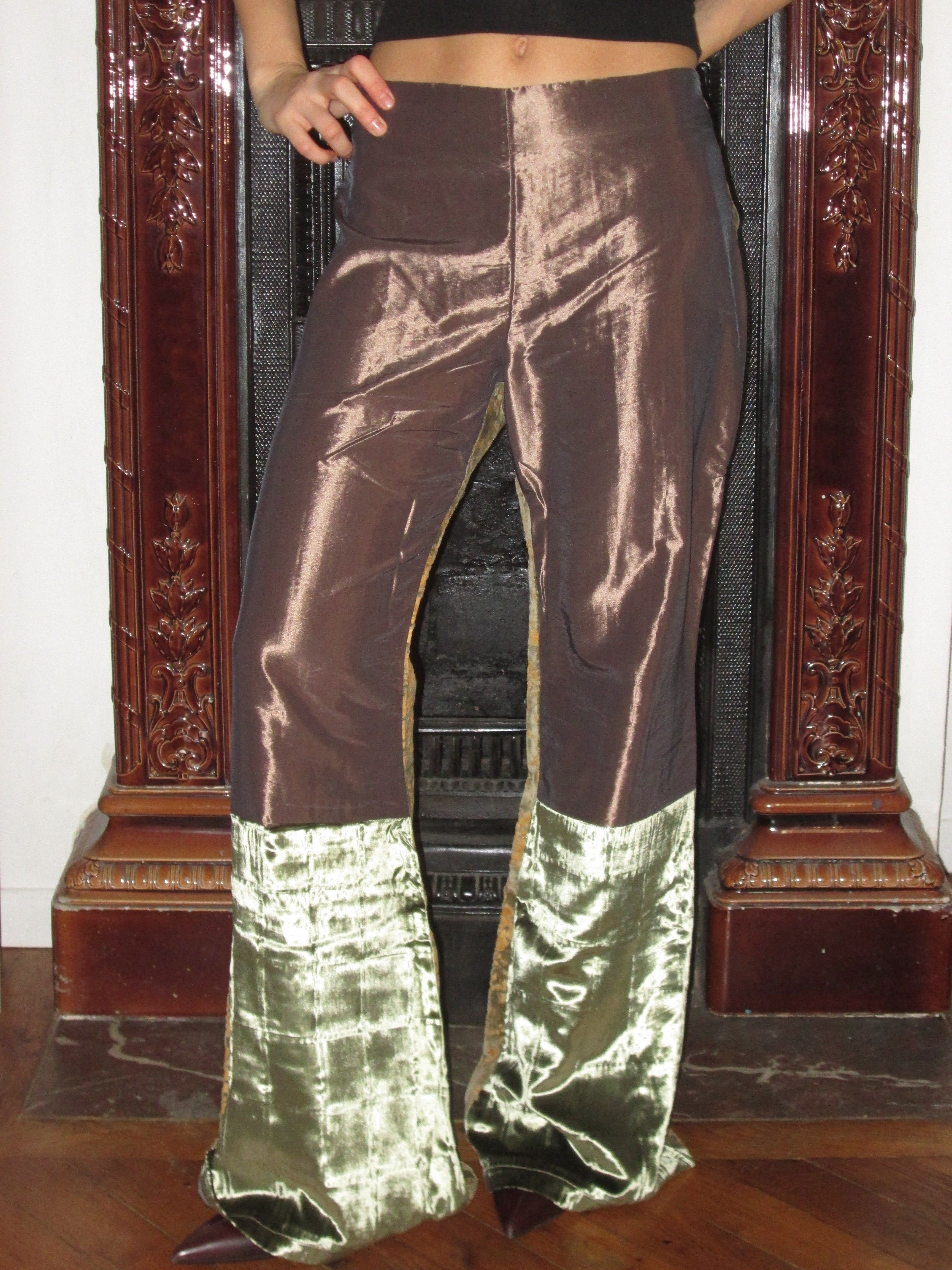 Custo Barcelona Kadife Patchwork Pantolon
