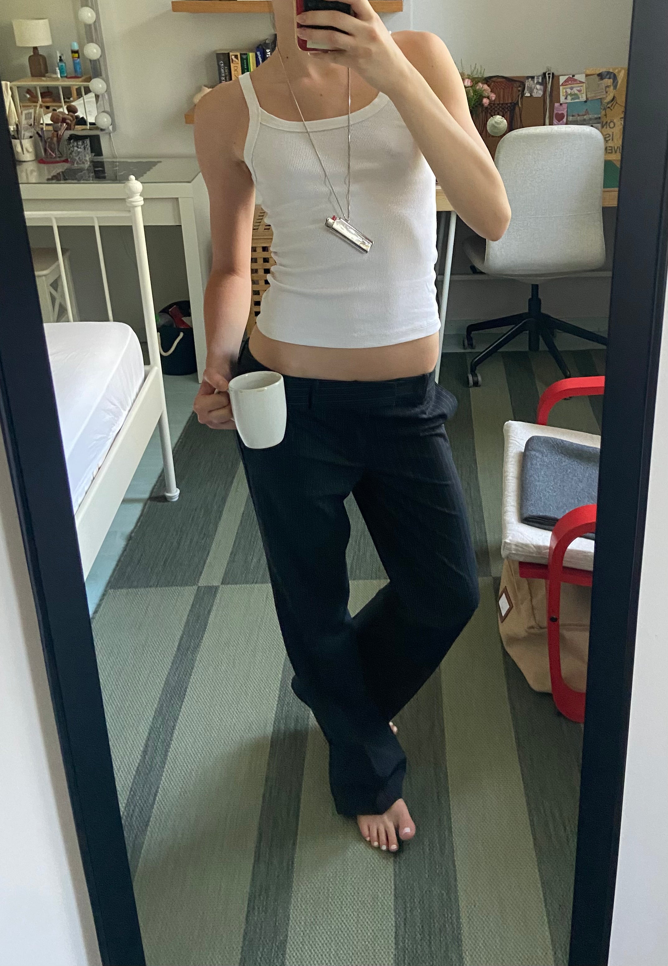 Calvin Klein Çizgili Pantolon