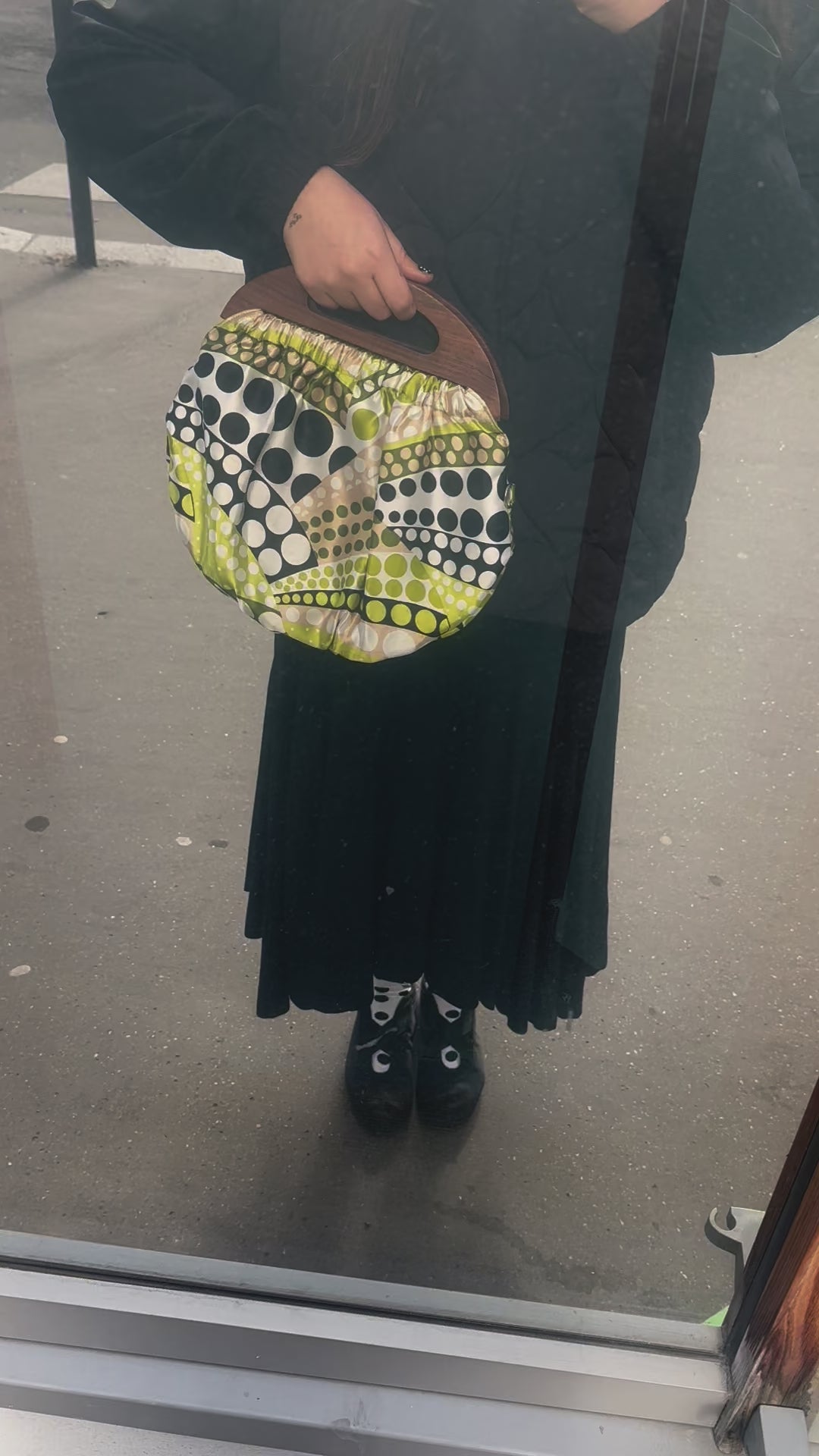 Puantiyeli Retro Çanta