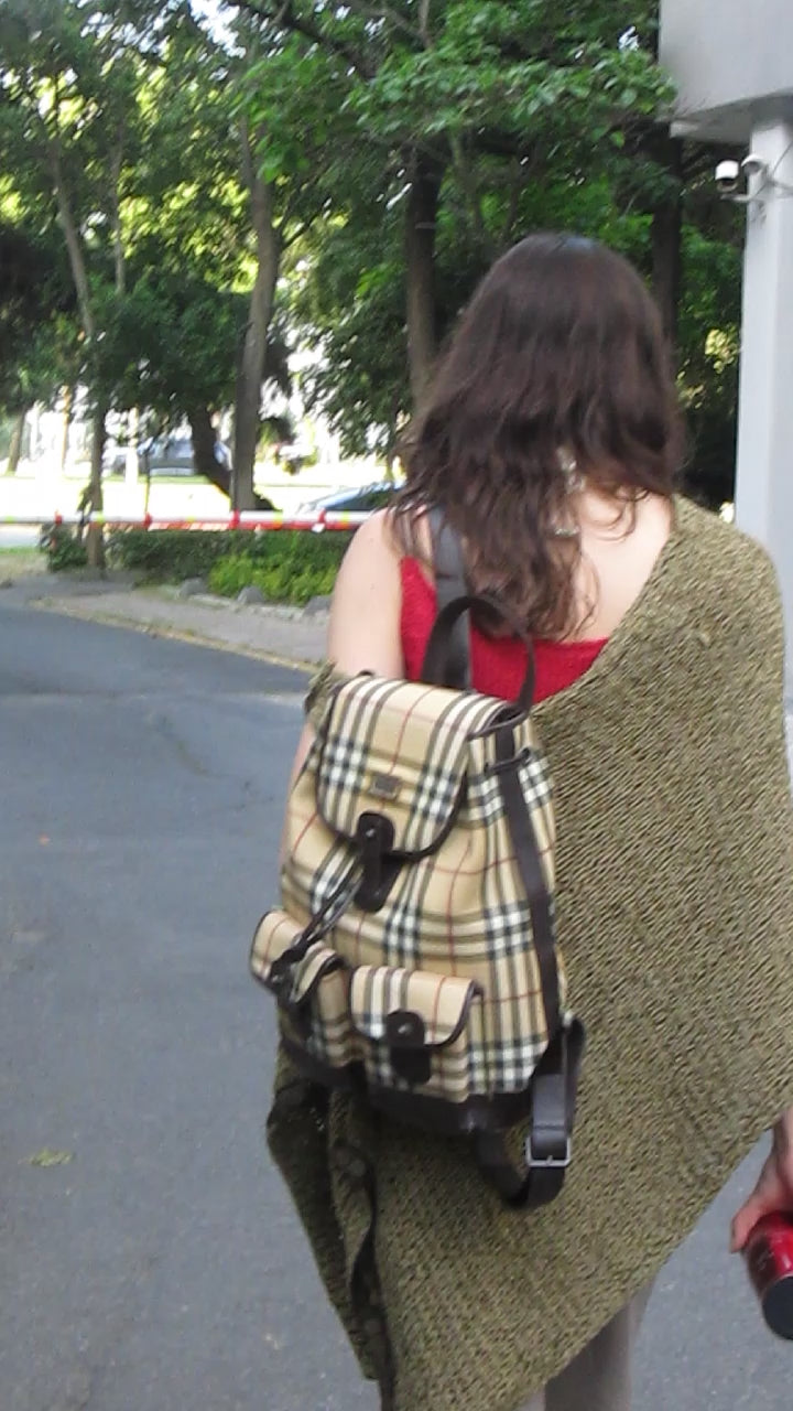 80’ler–90’lar Vintage Burberry Sırt Çantası